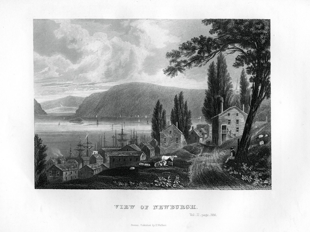 Widok Newburgh, stan Nowy Jork, 1855 autorstwa Unbekannt