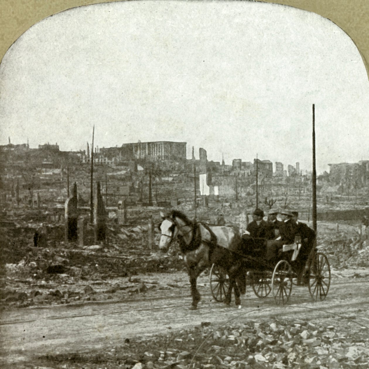 Widok na wzgórze Nobb. Dzielnica rezydencji milionerów, 1906. autorstwa Unbekannt