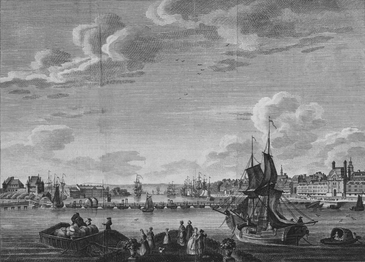 Widok Rouen, 1782 autorstwa Unbekannt
