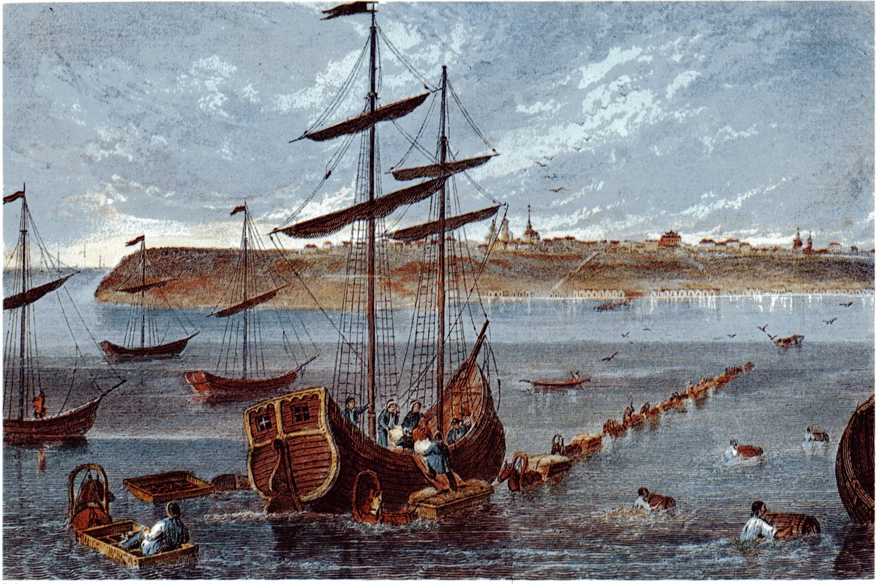 Widok na Taganrog, ok. 1930 r. 1840 autorstwa Unbekannt
