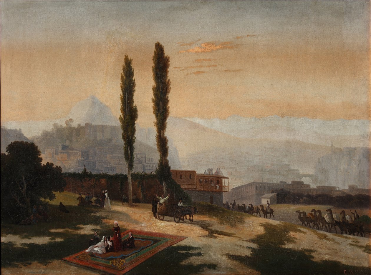 Widok Tyflisu, 1890 autorstwa Unbekannt
