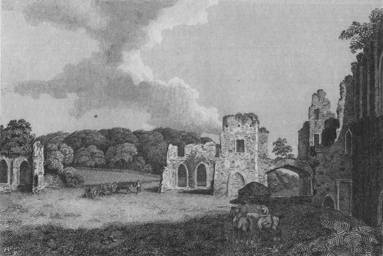 Widok części ruin opactwa św. Agaty: niedaleko Eastby, Yorkshire, 1791 autorstwa Unbekannt