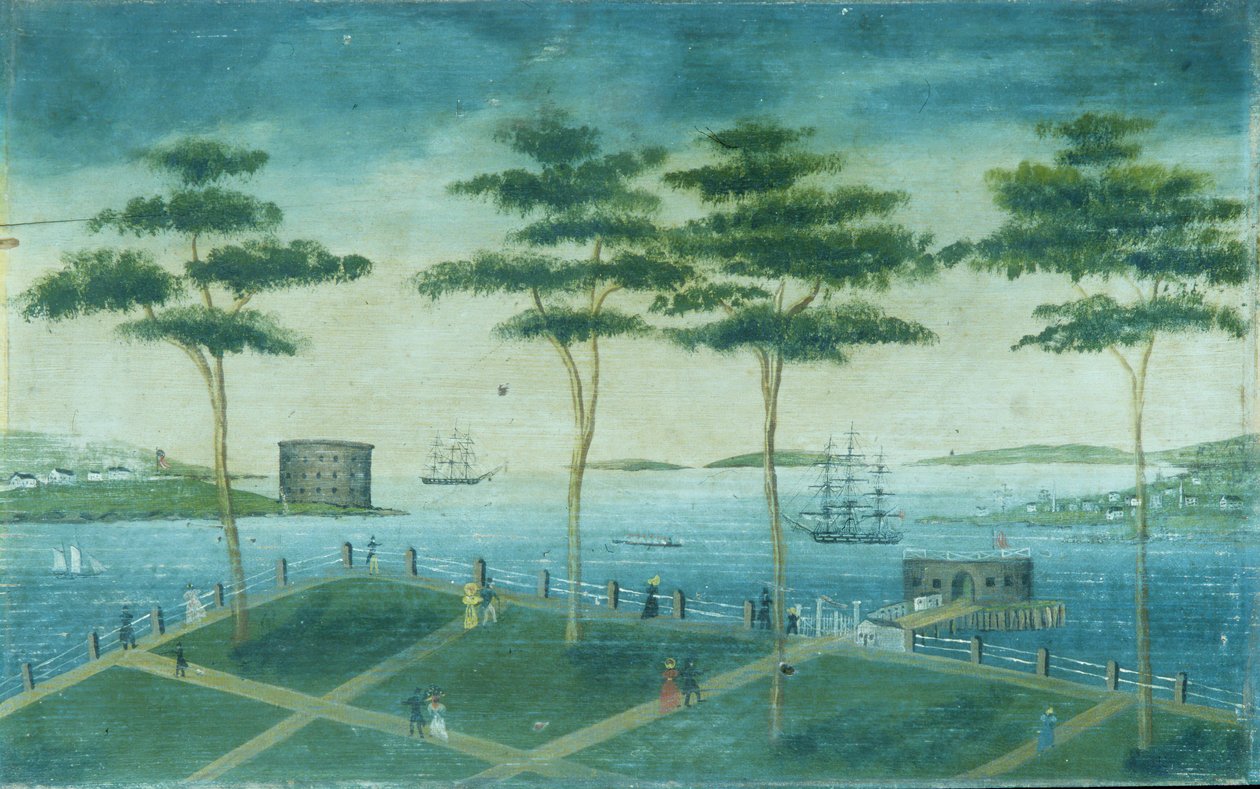 Widok baterii, Nowy Jork, 1800-1850. autorstwa Unbekannt