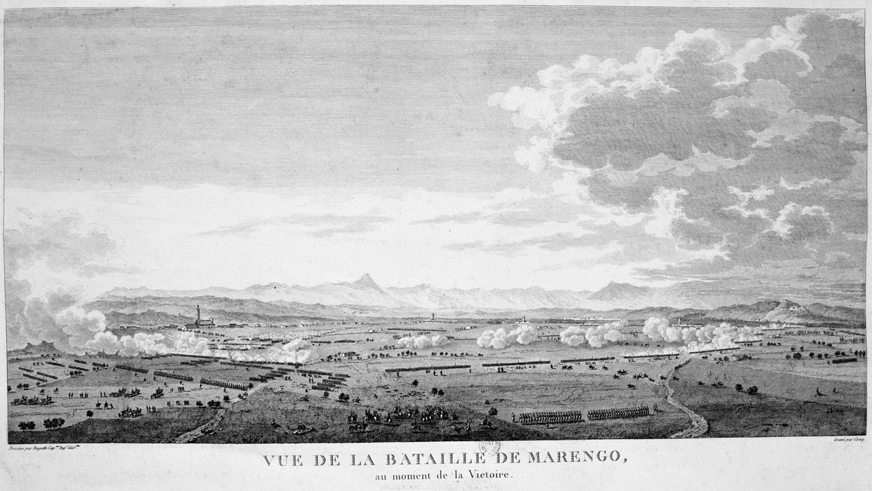 Widok bitwy pod Marengo w momencie zwycięstwa, 1800 autorstwa Unbekannt