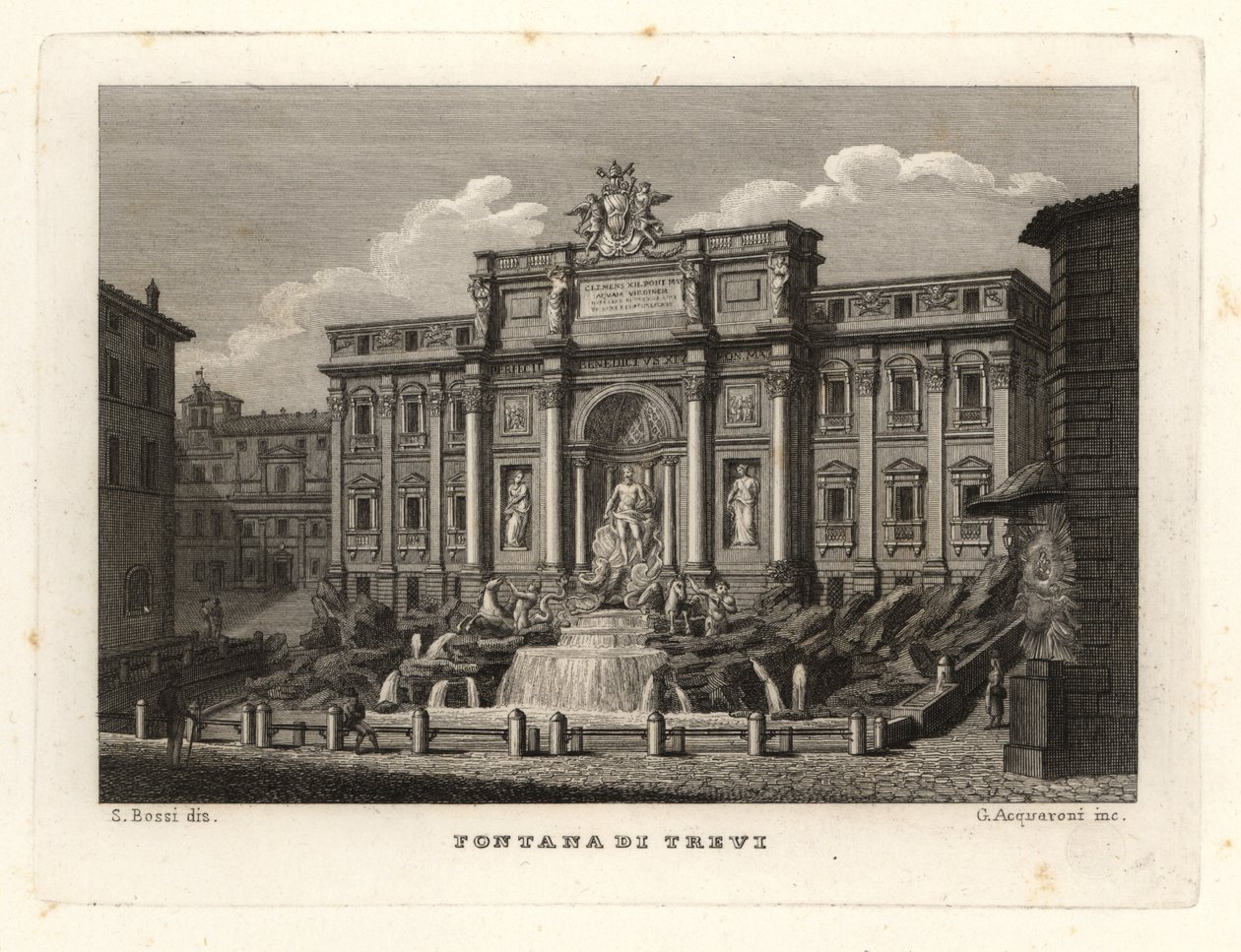 Widok Fontanny di Trevi, Fontana di Trevi, Rzym autorstwa Unbekannt