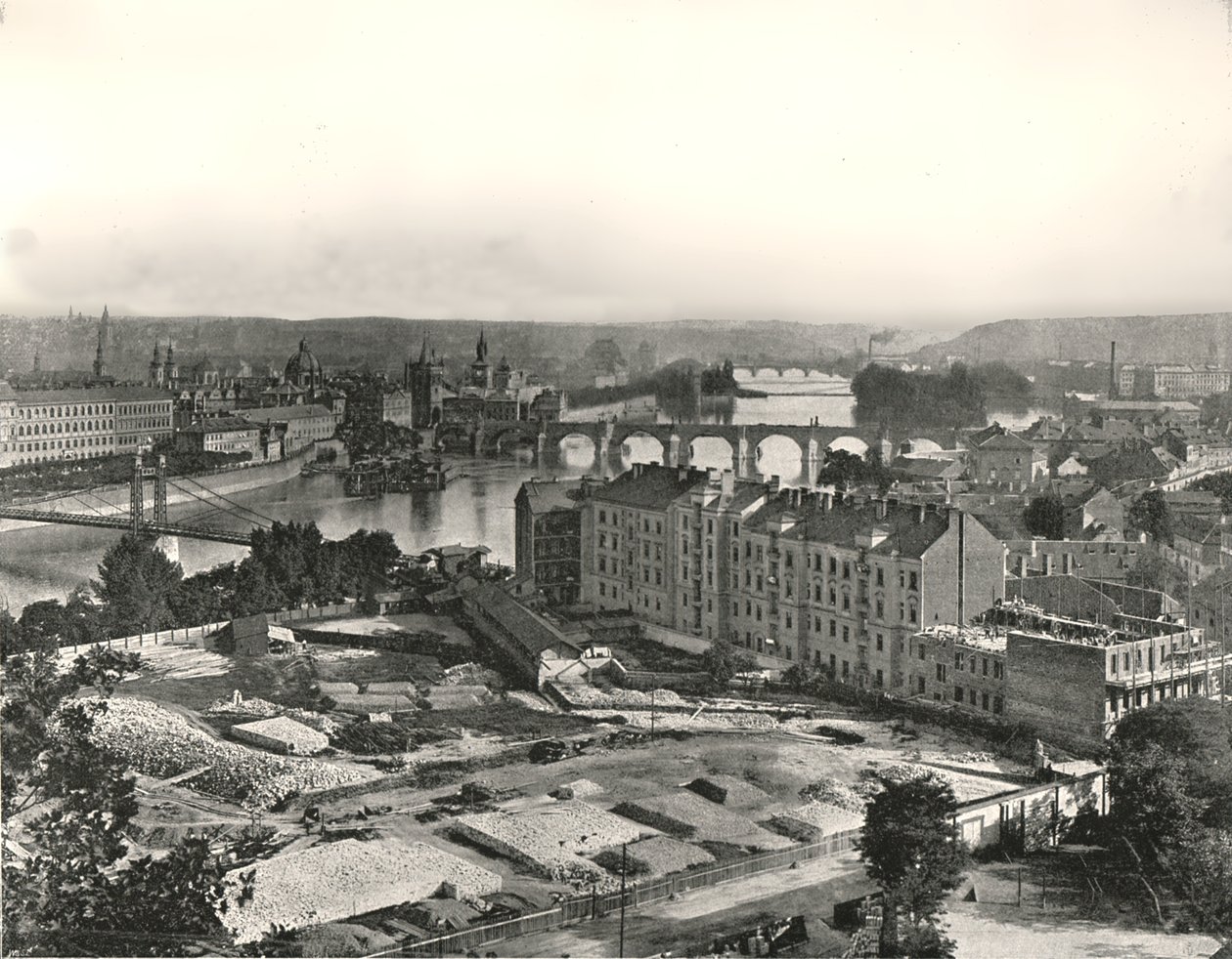 Widok miasta Praga, Czechosłowacja, 1895. autorstwa Unbekannt