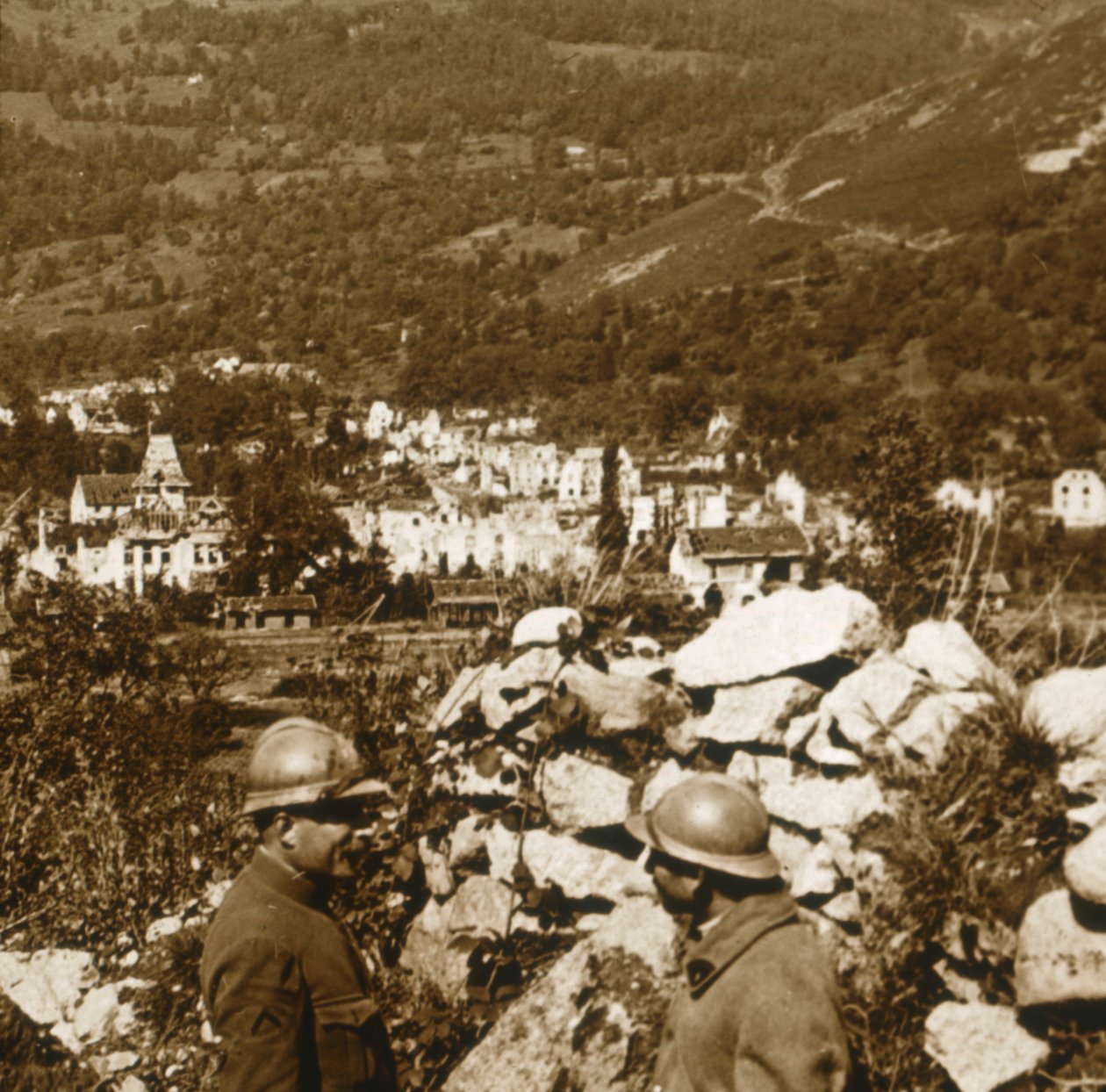 Widok linii, Metzeral, północna Francja, c1914-c1918 autorstwa Unbekannt