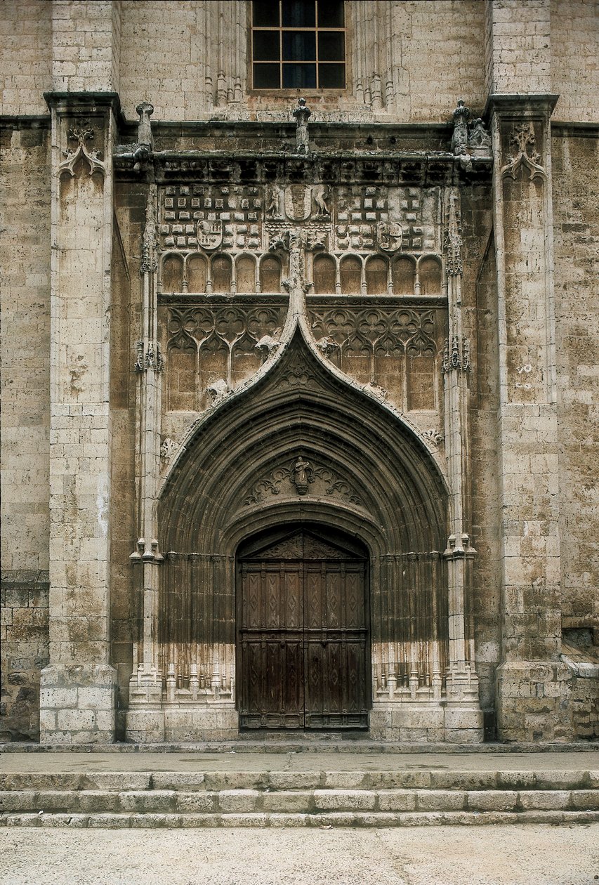 Widok portalu kościoła Santa Maria Mediavilla, Medina de Rioseco, Hiszpania autorstwa Unbekannt