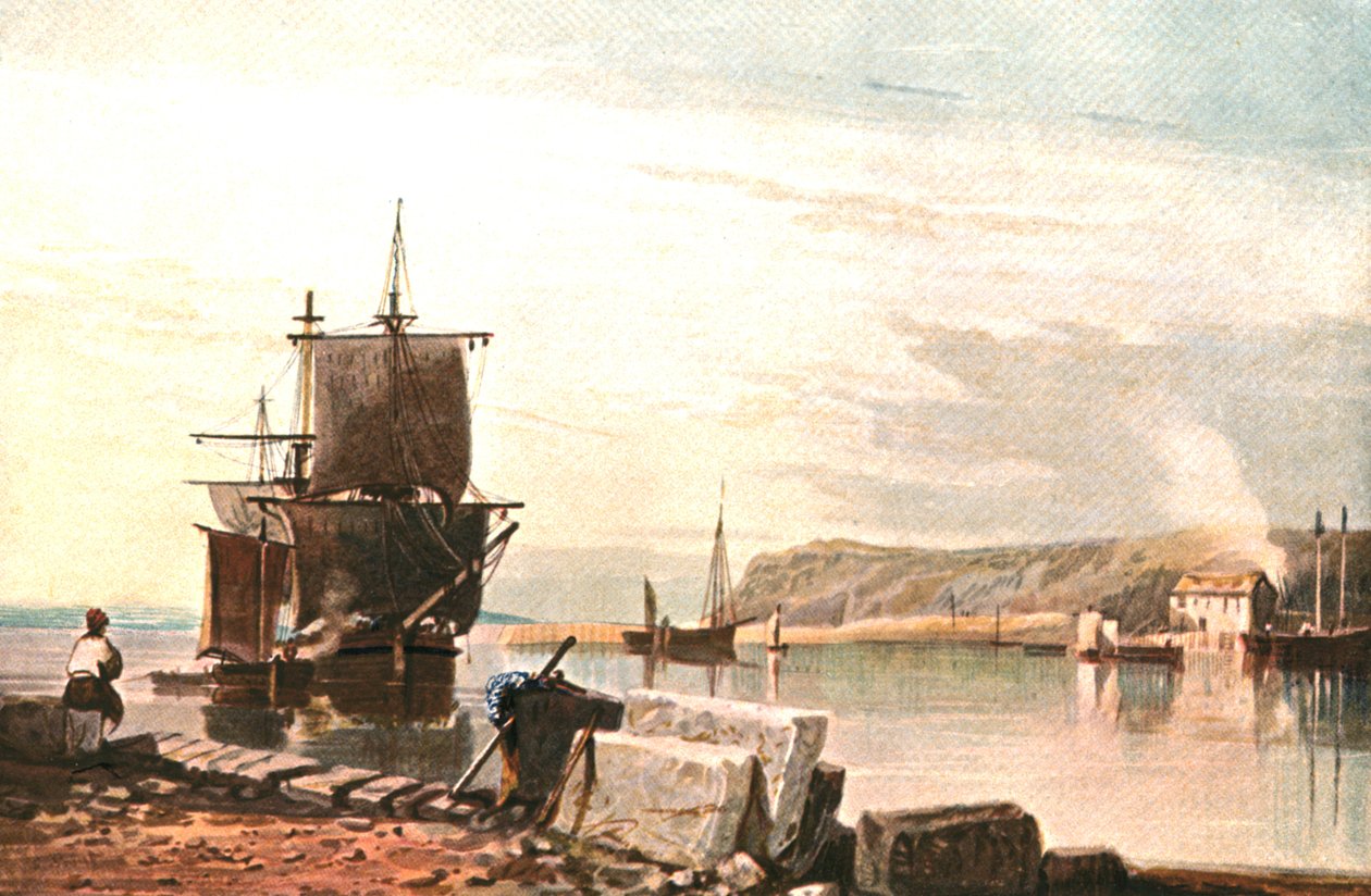Widok na Exe, ok. 1900. autorstwa Unbekannt