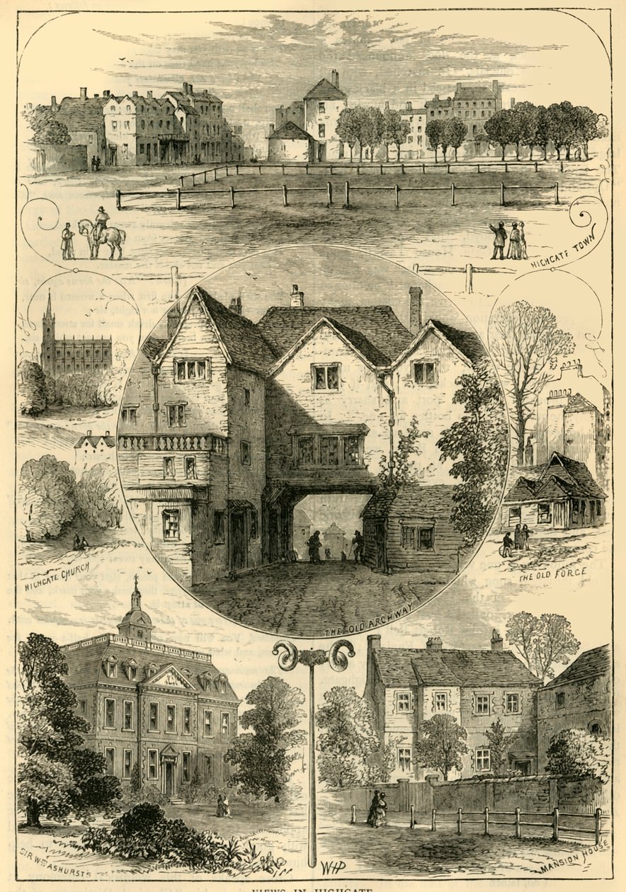 Widoki w Highgate, ok. 1876 r. autorstwa Unbekannt