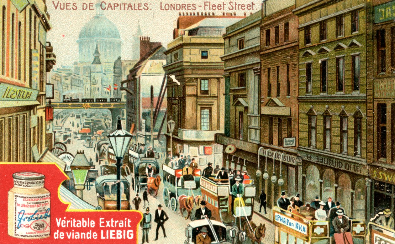 Widoki stolic: Fleet Street, Londyn, ok. 1900 autorstwa Unbekannt