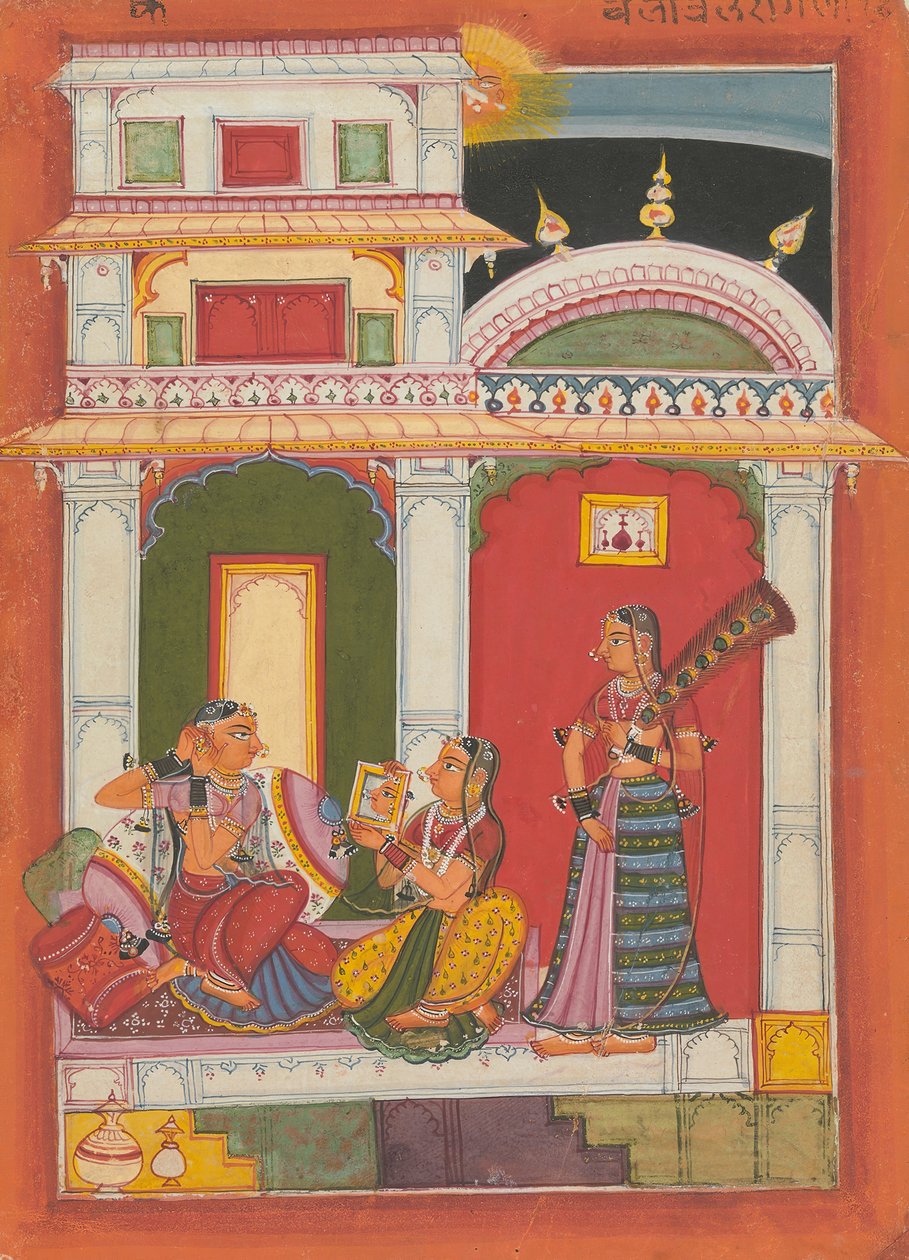 Vilaval Ragini: Folio z serii ragamali Girlanda trybów muzycznych, ca. 1680. autorstwa Unbekannt