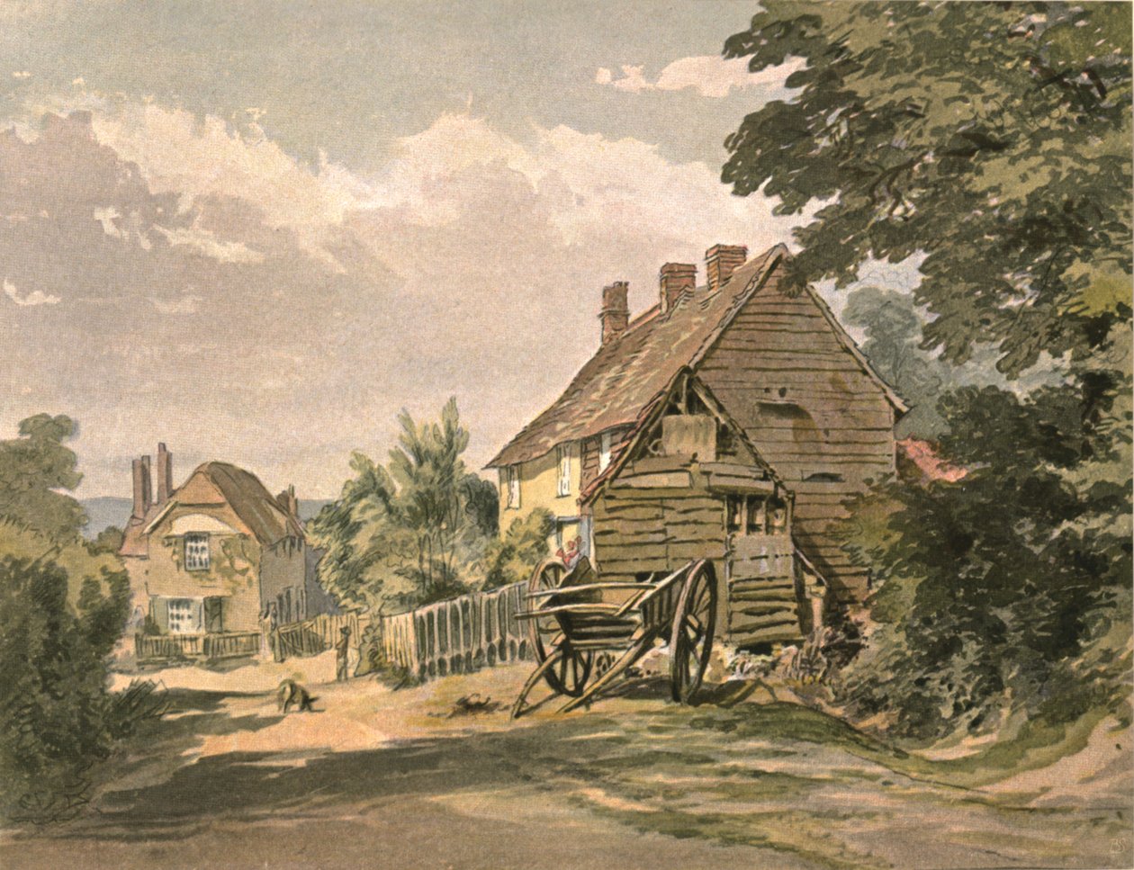 Wiejskie domy, ok. 1900. autorstwa Unbekannt