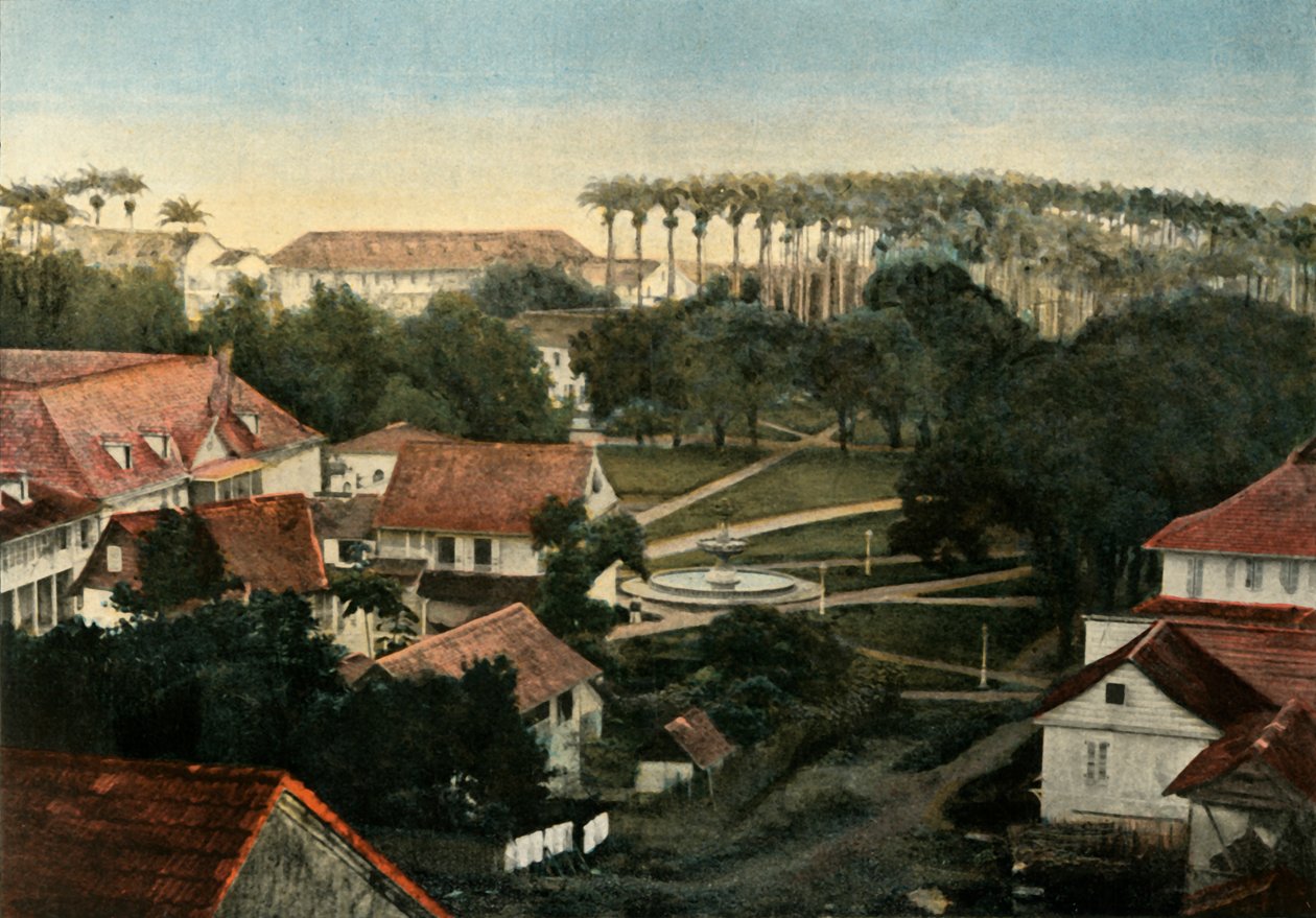 Miasto Cayenne Place DArmes, Miasto Cayenne, 1900. autorstwa Unbekannt