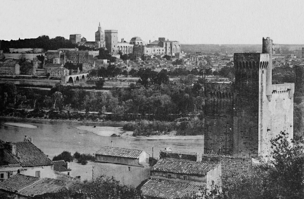 Villeneuve-Les-Avignon - Wieża Philippe-Le-Bel XIV w., Dolina Rodanu. Pałac autorstwa Unbekannt
