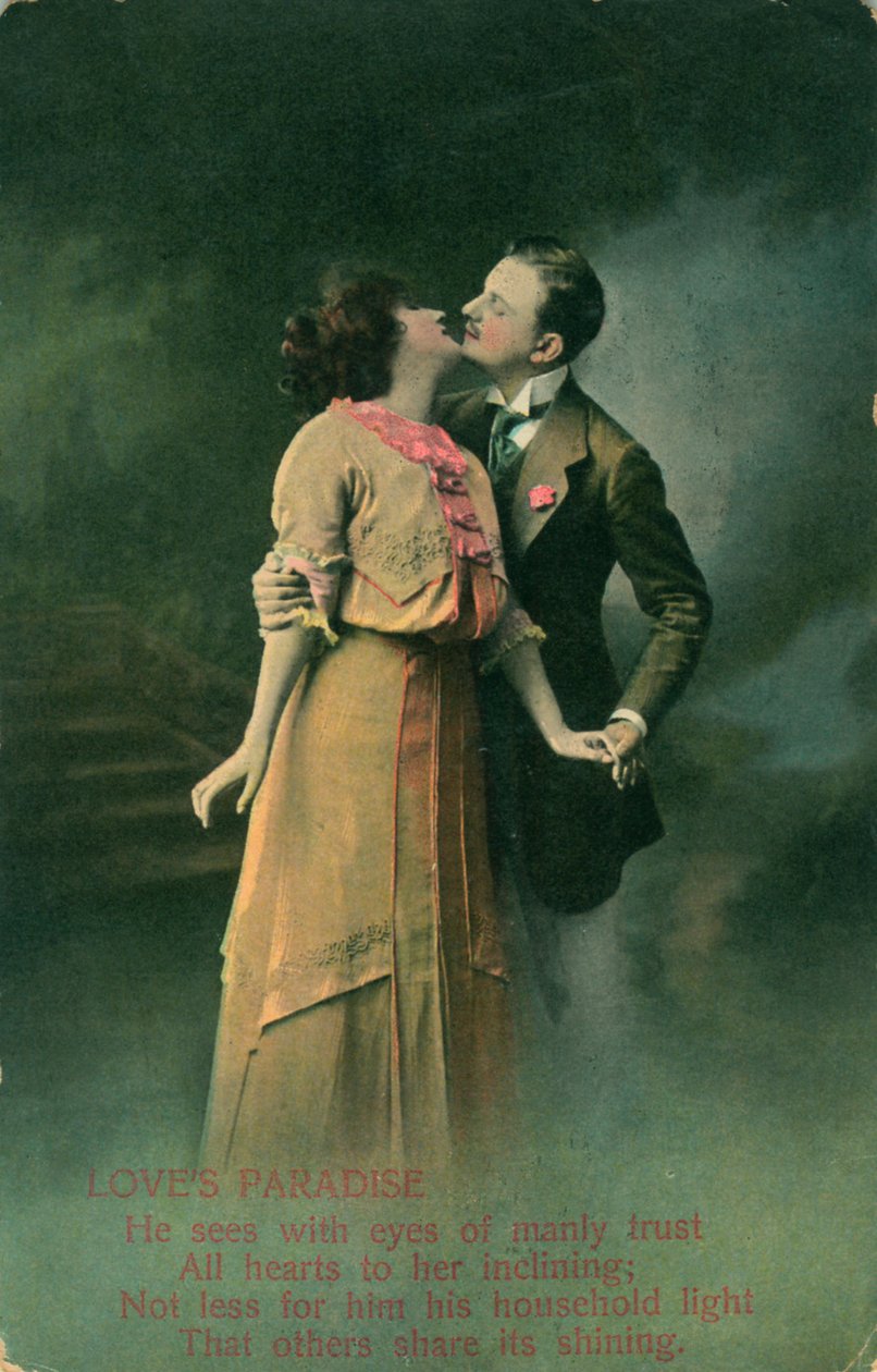 Vintage romantyczna pocztówka autorstwa Unbekannt