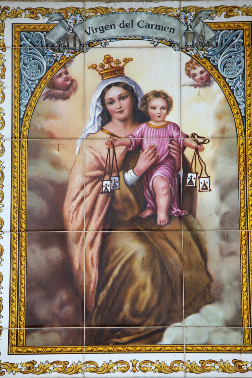 Mozaika Madonna z Carmen MalagaHiszpania autorstwa Unbekannt