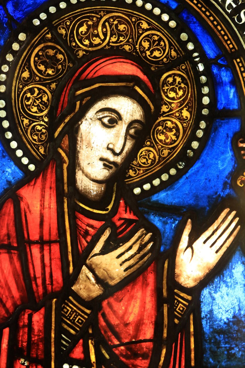 Dziewica Maryja. Nawiedzenie Matki Boskiej. 3. ćw. XII wieku. Muzeum Oeuvre Notre Dame w Strasburgu, Strasburg, Francja autorstwa Unbekannt