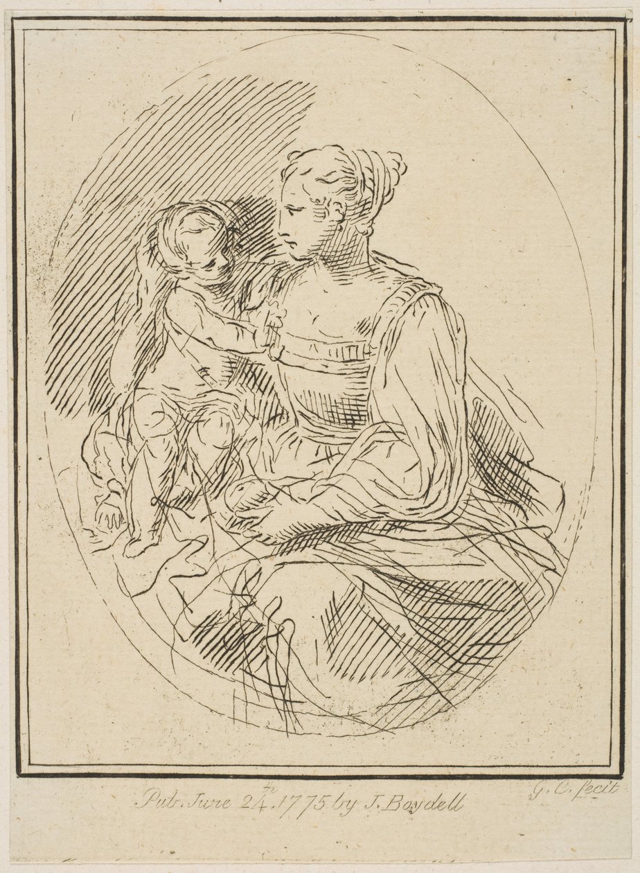 Dziewica z Dzieciątkiem, 1775. autorstwa Unbekannt