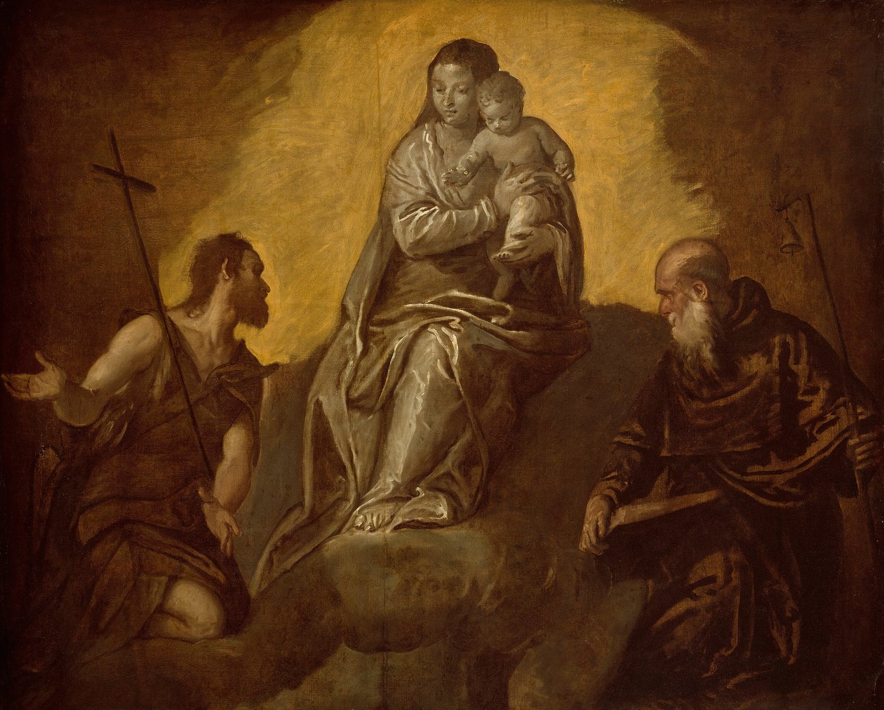 Dziewica z Dzieciątkiem ze świętymi Janem Chrzcicielem i Antonim Opatem, 15751625. autorstwa Unbekannt