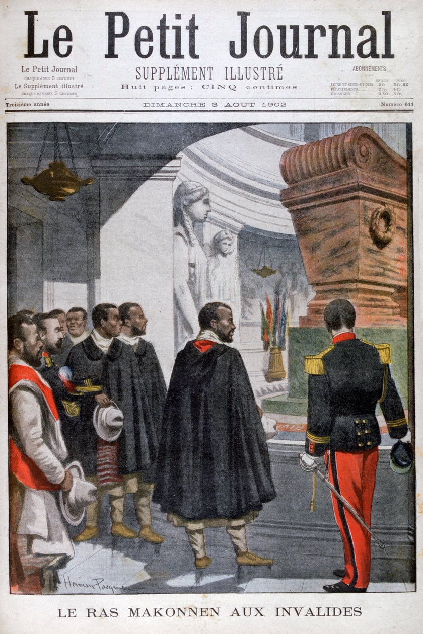 Wizyta Rasa Makonnena w Les Invalides w Paryżu, 1902 r. autorstwa Unbekannt