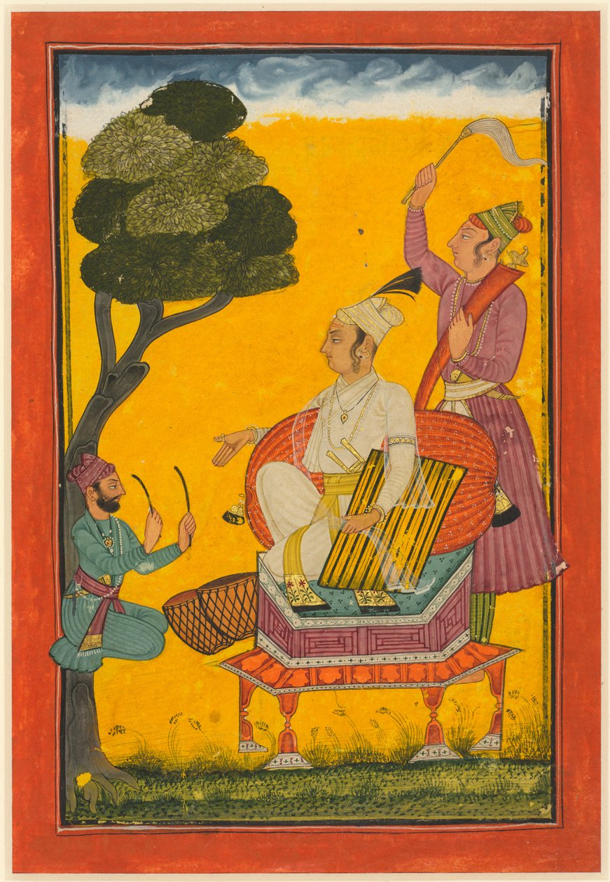 Vivaca Ragaputra, liść z serii Ragamala, c. 1700-1720. autorstwa Unbekannt