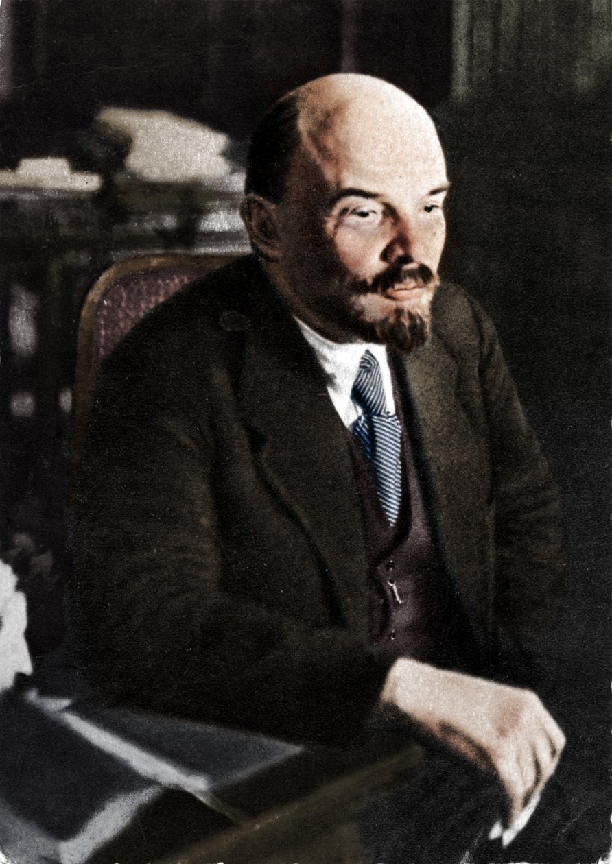 Władimir Ilich Lenin, rosyjski przywódca bolszewików, 28 listopada 1921 r. autorstwa Unbekannt