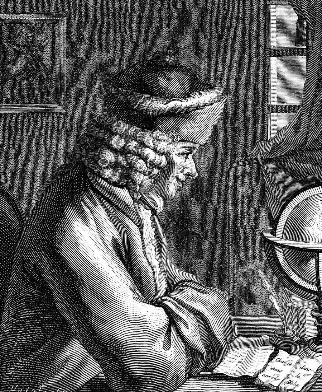 Voltaire, XVIII-wieczny francuski pisarz, dramaturg, satyryk i literat autorstwa Unbekannt