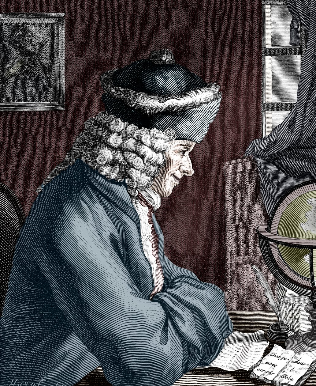 Voltaire, XVIII-wieczny francuski pisarz, dramaturg, satyryk i literat autorstwa Unbekannt