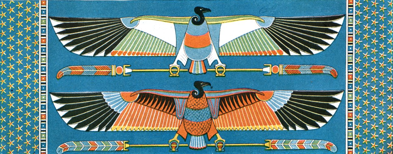 Sępowe dekoracje stropu, Philae, Egipt, 1928. autorstwa Unbekannt