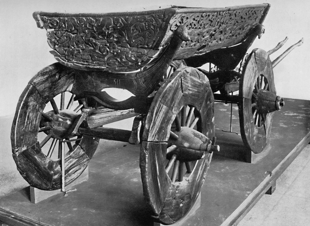 Wagon ze statku Oseberg, 1935 autorstwa Unbekannt