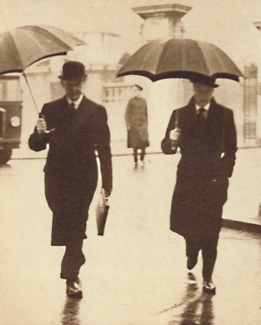 Spacer w deszczu, 1937 autorstwa Unbekannt