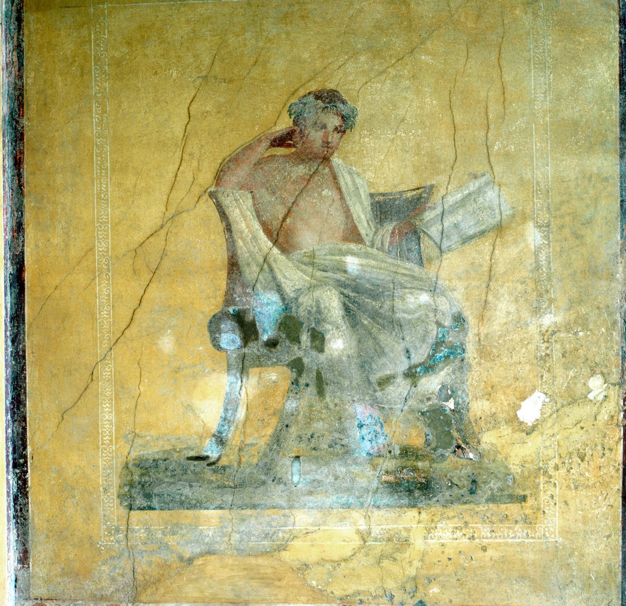 Fresk ścienny, Dom Menandera, Pompeje autorstwa Unbekannt