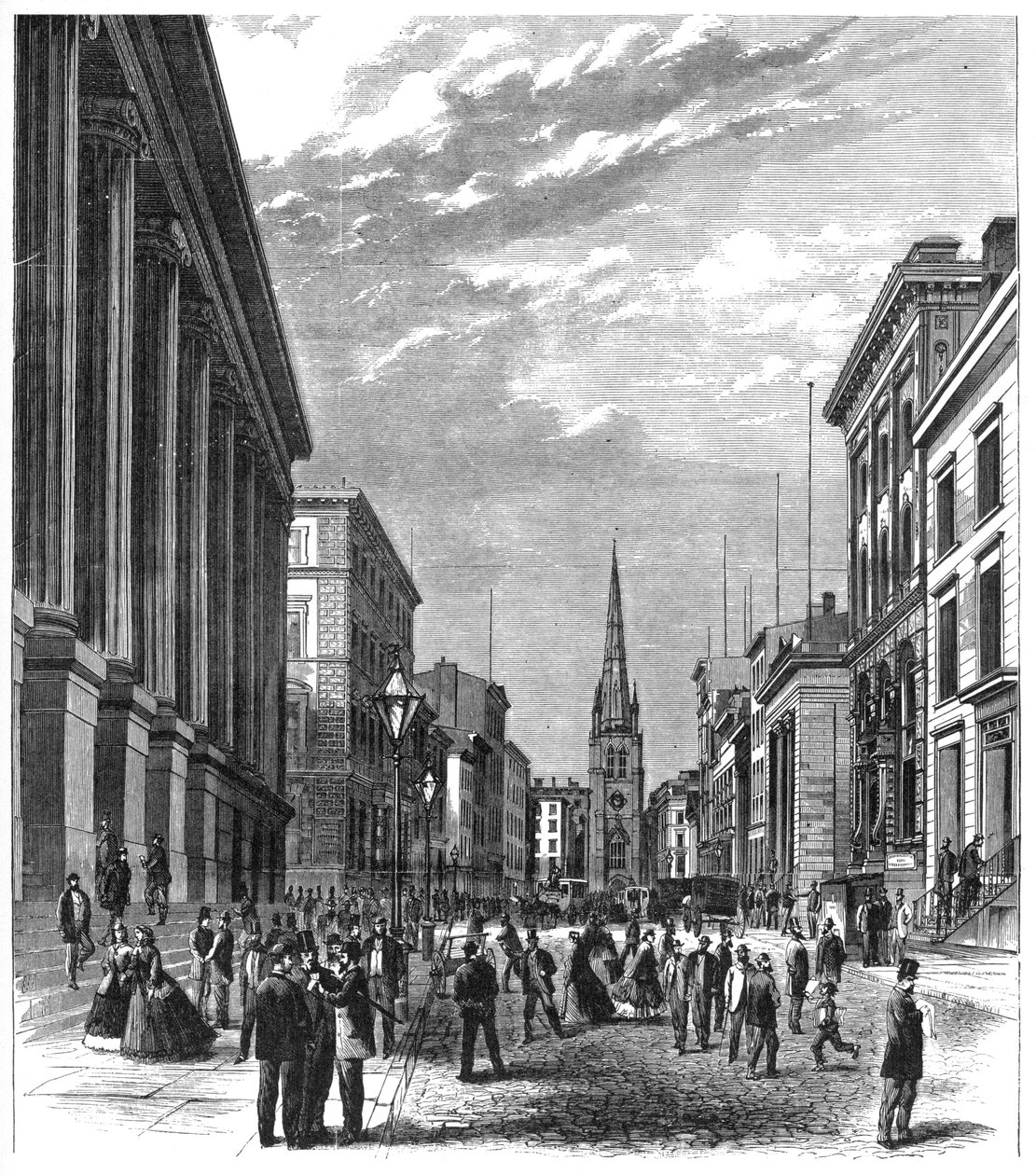Wall Street, Nowy Jork, 1869 autorstwa Unbekannt