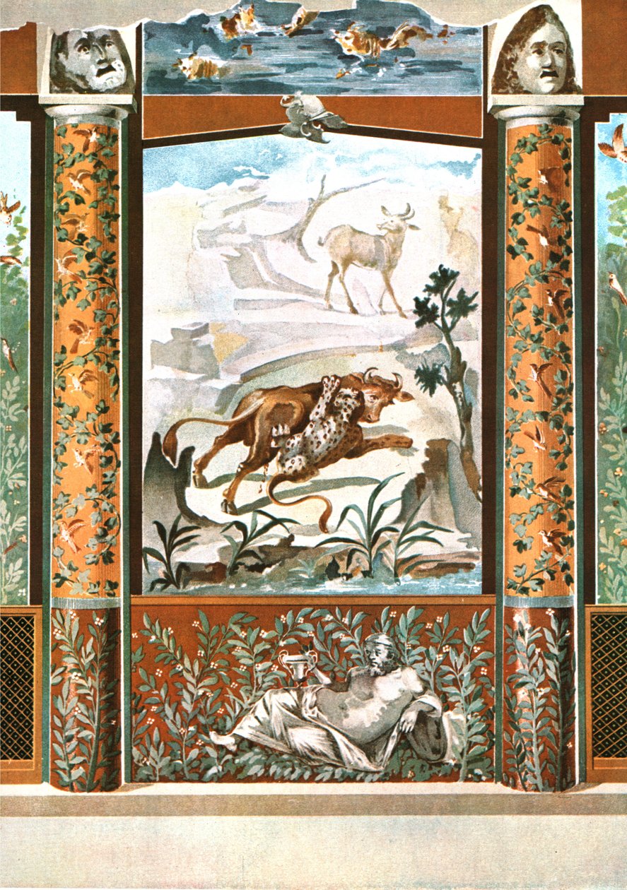 Dekoracja ścienna, Pompeje, Włochy, 1928. autorstwa Unbekannt