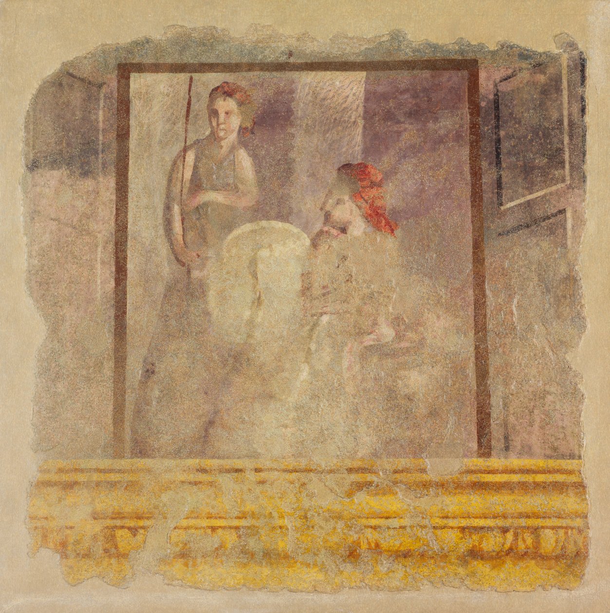 Fragment malowidła ściennego z północnej ściany Sali H Willi P. Fanniusa..., ca. 50-40 p.n.e. autorstwa Unbekannt