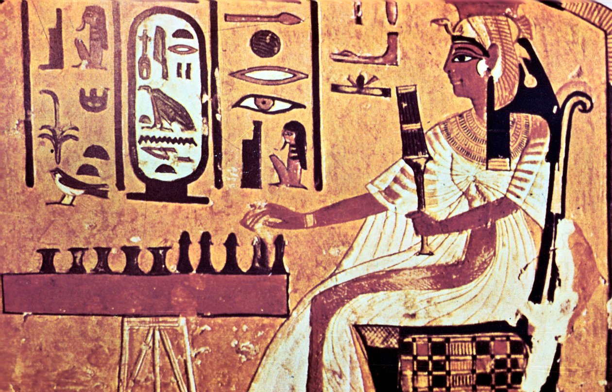 Malowidło ścienne z grobowca Nefertari, Teby, Starożytny Egipt, XIX dynastia, XIII w. p.n.e. autorstwa Unbekannt