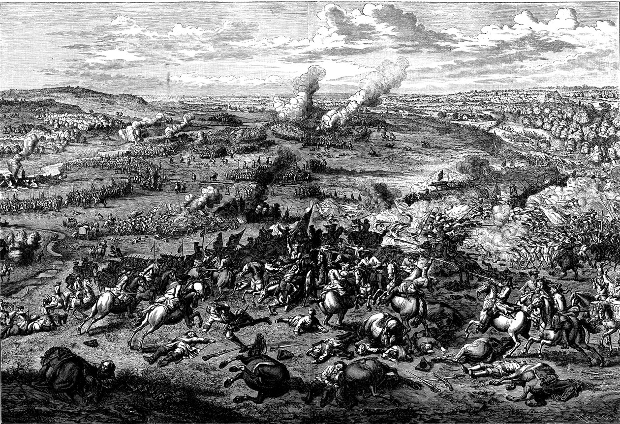 Wojna o sukcesję hiszpańską: Bitwa pod Blenheim, Bawaria, 3 sierpnia 1704 r autorstwa Unbekannt