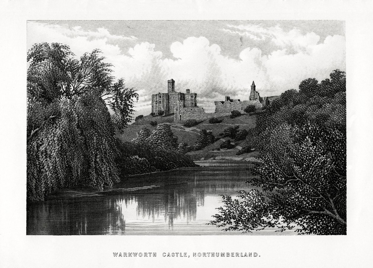 Zamek Warkworth, Northumberland, 1896 autorstwa Unbekannt