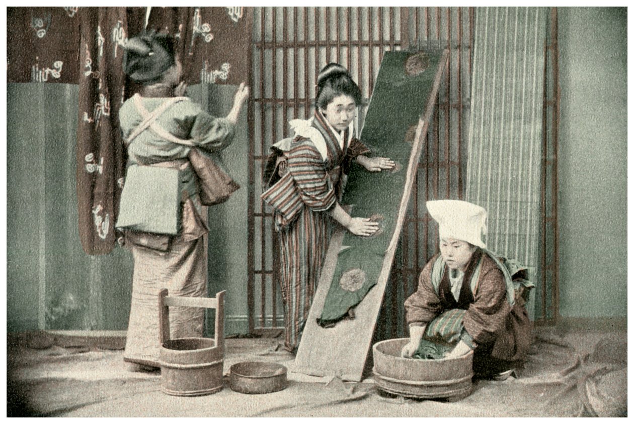 Pranie kimona, Japonia, 1904 autorstwa Unbekannt