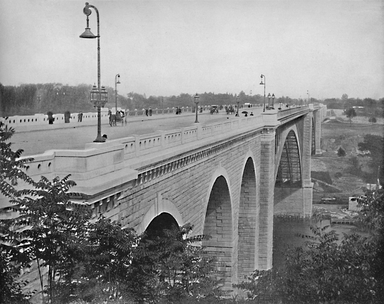 Most Waszyngtona, rzeka Harlem, Nowy Jork, ok. 1897. autorstwa Unbekannt