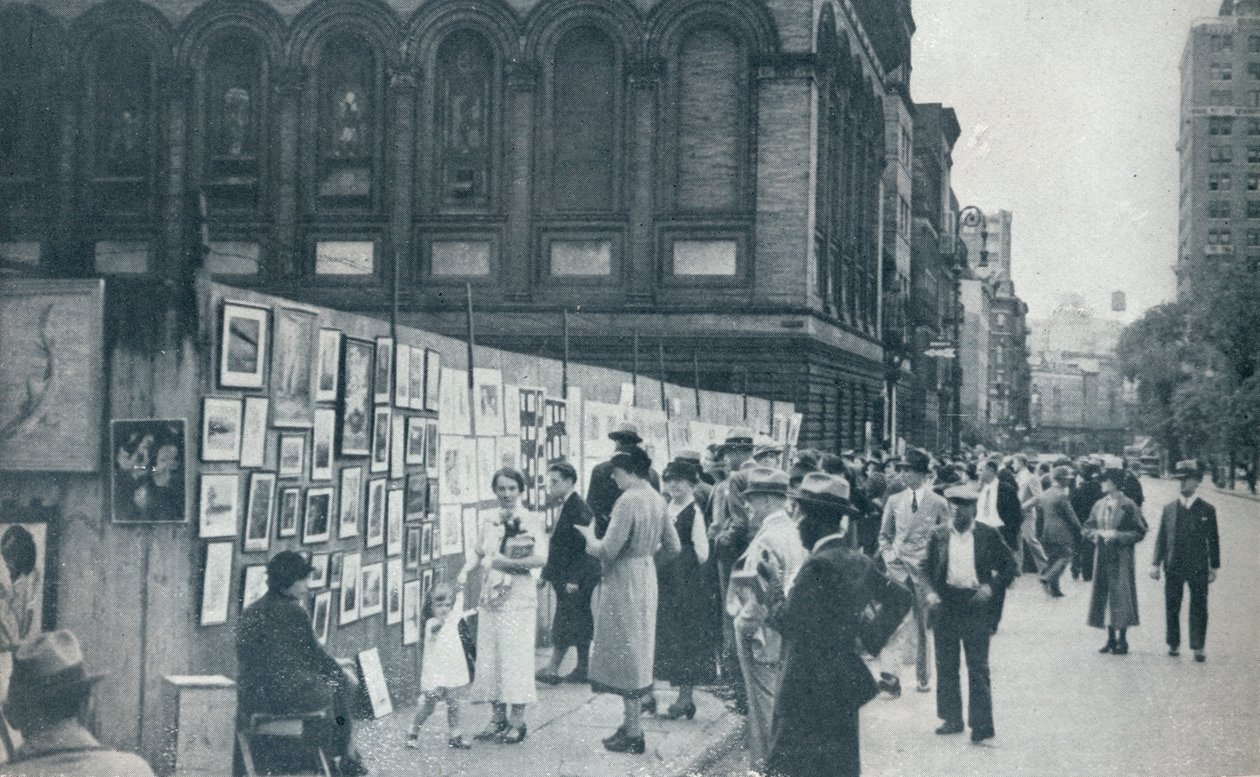 Washington Square, Greenwich Village, Nowy Jork, USA, 1935 autorstwa Unbekannt