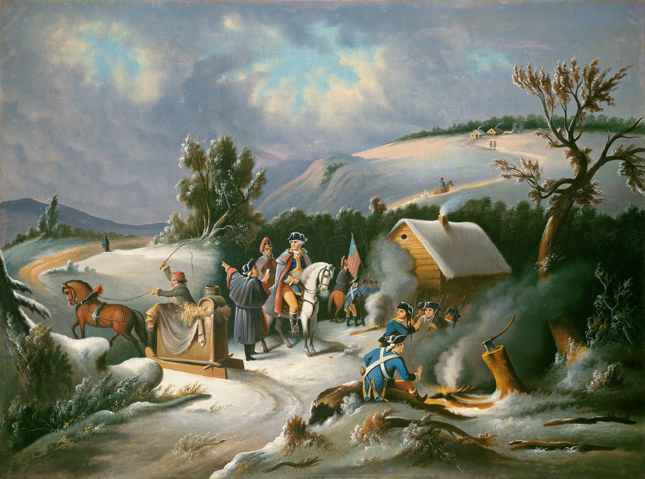 Waszyngton w Valley Forge, połowa XIX wieku. autorstwa Unbekannt