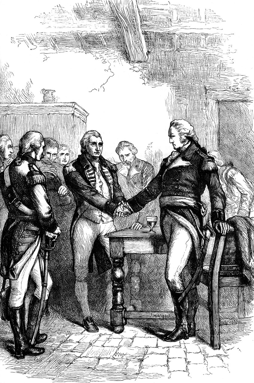 Waszyngton żegna się ze swoimi starymi towarzyszami, 1783 c1880 autorstwa Unbekannt