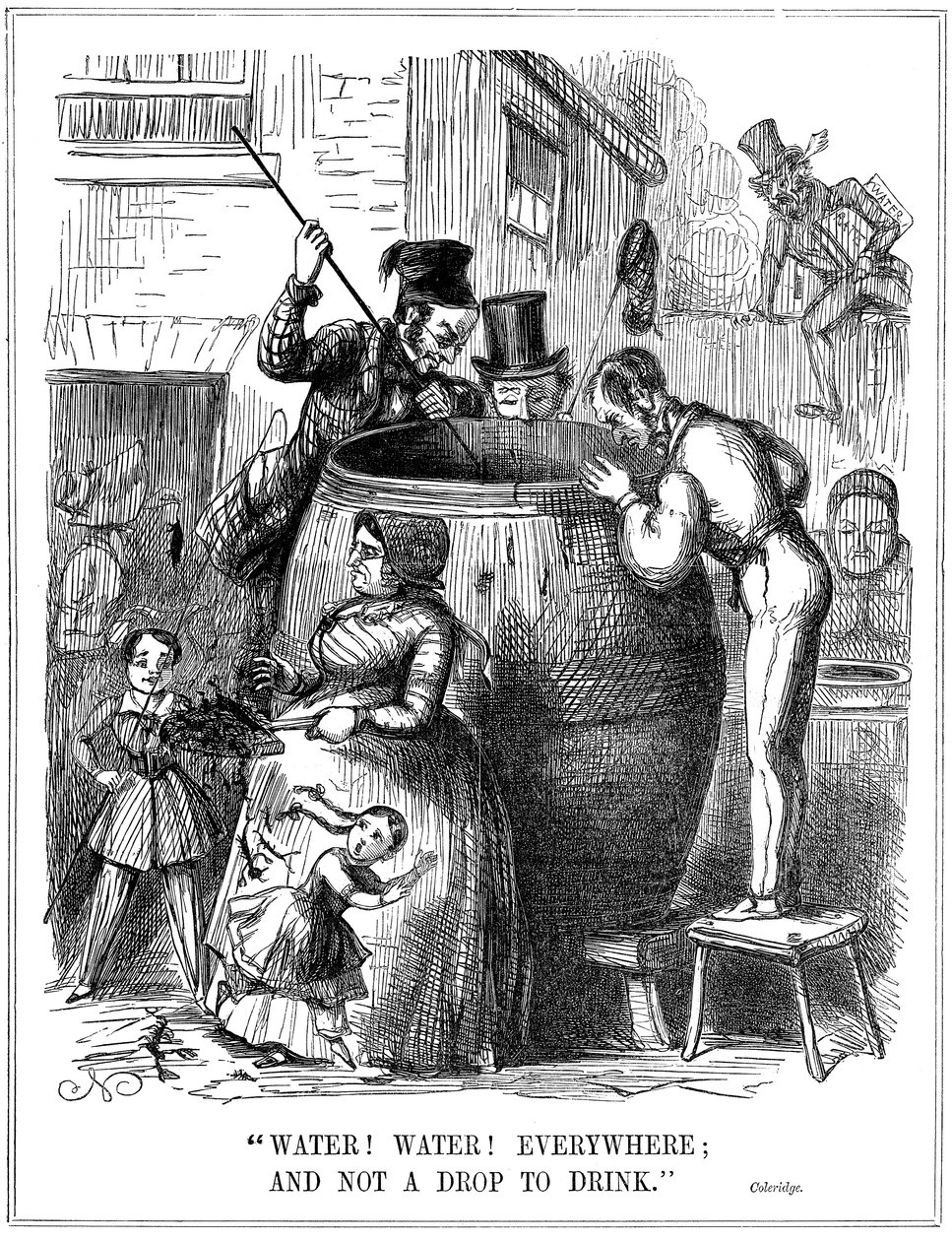 Woda! Woda! Wszędzie, a nie kropla do picia, 1849 autorstwa Unbekannt