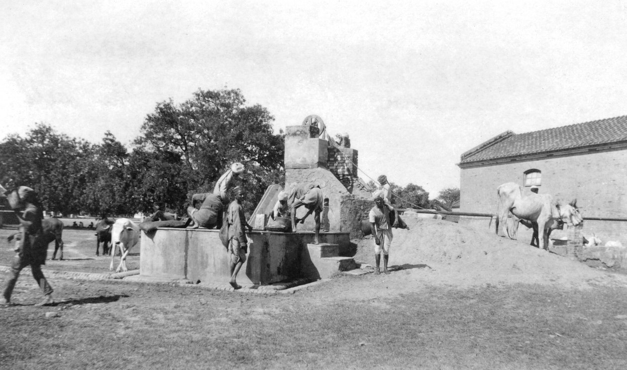 Studnia wodna, Mathura, Indie, 1916-1917 autorstwa Unbekannt