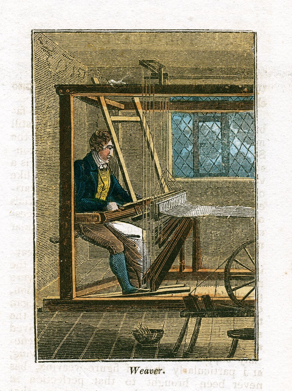 Tkacz w swoim krośnie, 1823 autorstwa Unbekannt