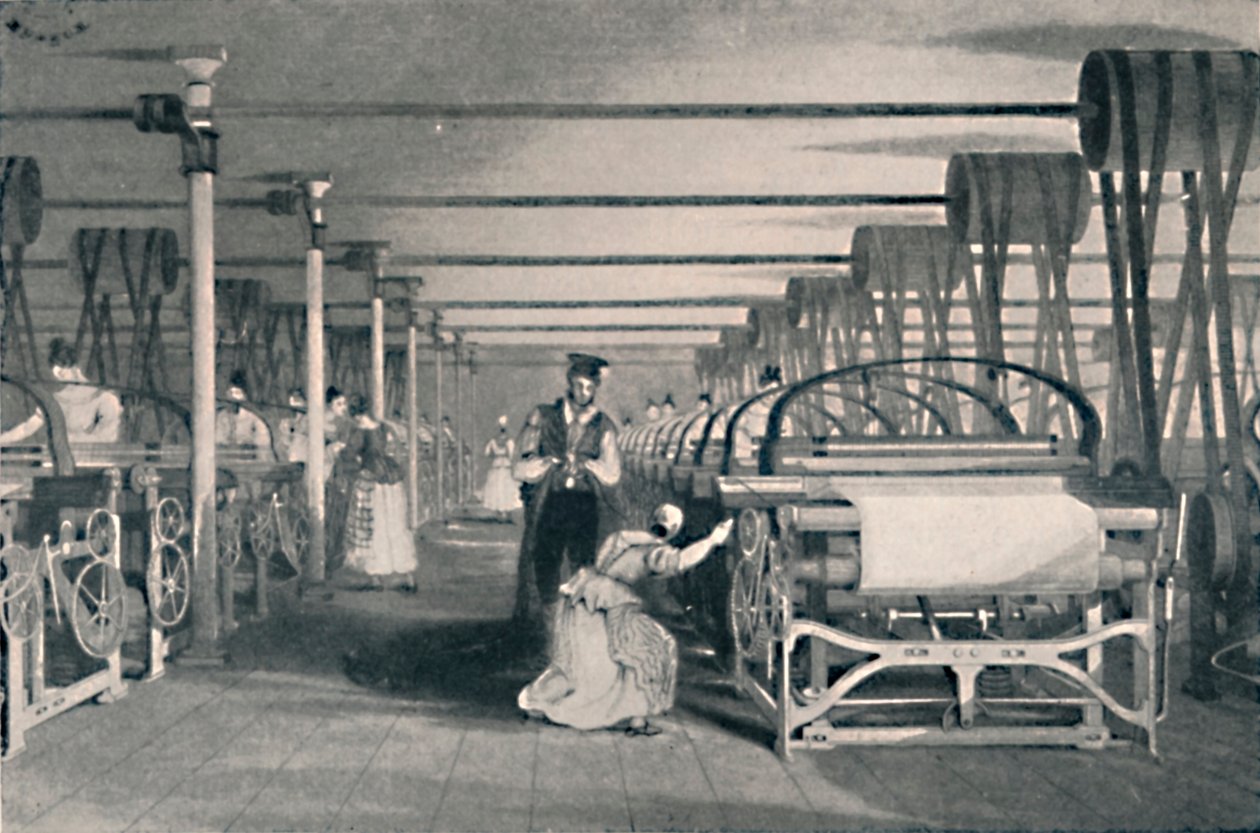 Tkanie przez Power Looms, 1835, 1904 autorstwa Unbekannt
