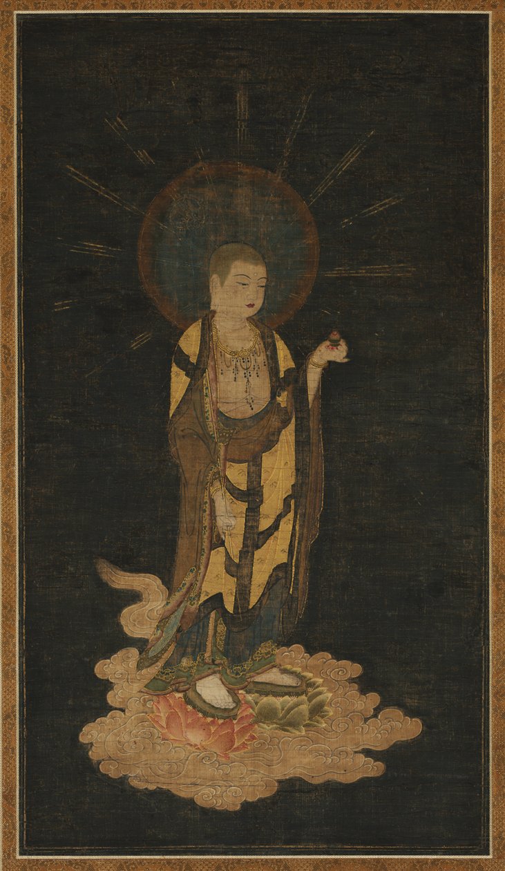 Powitalne Zejście Jizo Bosatsu, 1200s. autorstwa Unbekannt