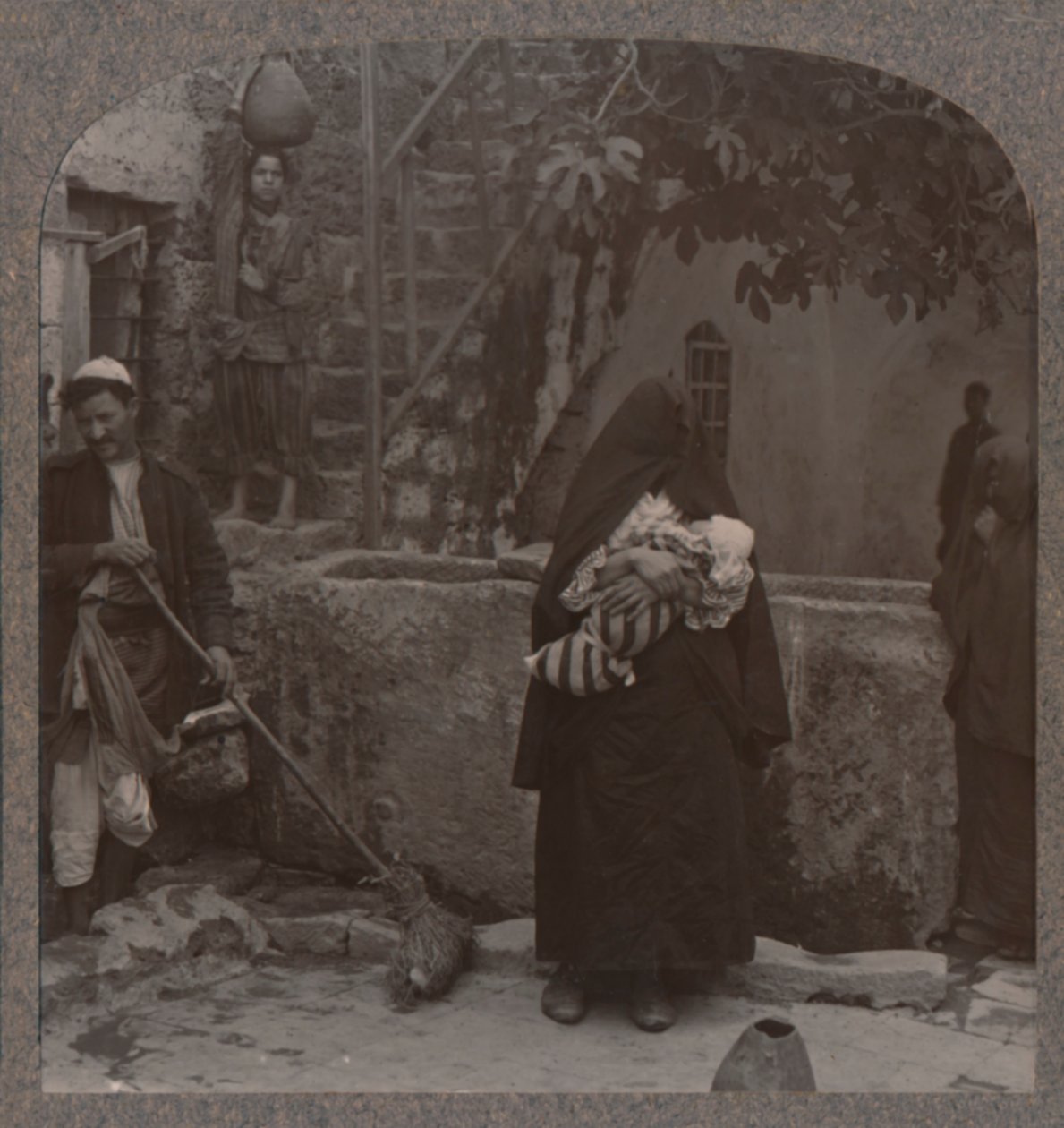 Cóż, Peters huse, Jaffa, c1900 autorstwa Unbekannt